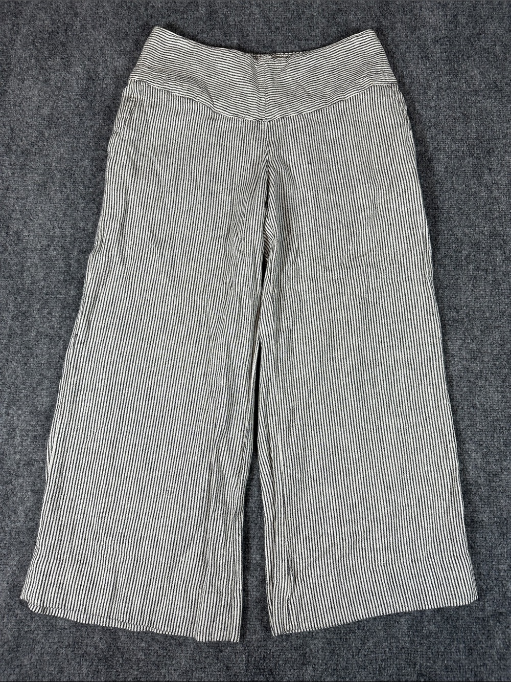 C Est. 1946 Wide Leg Striped Linen Blend Pants Women’s Size Small